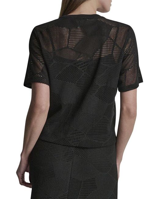 DKNY Black Lace Top