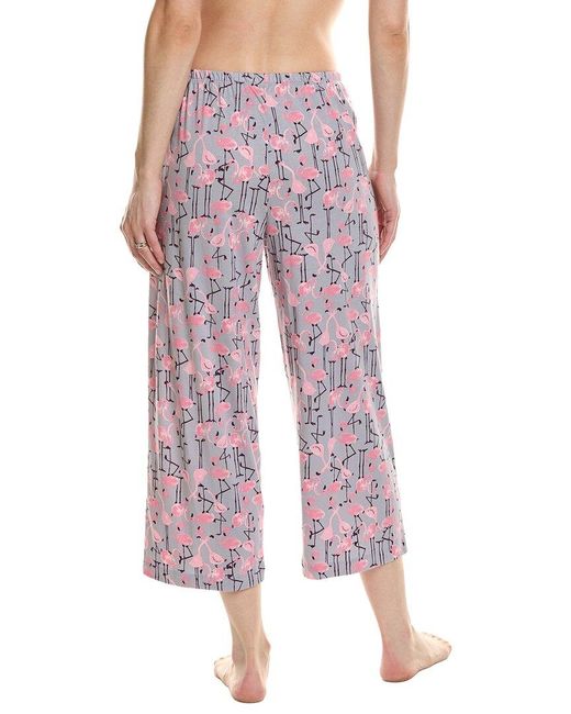Hue Pink Flamingo Strut Pajama Capri