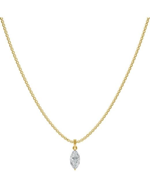 Lab Grown Diamonds Metallic 14K 1.00 Ct. Tw. Lab-Grown Diamond Necklace