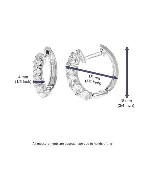 Amairah Metallic 14K 1.00 Ct. Tw. Lab-Grown Diamond Hoops