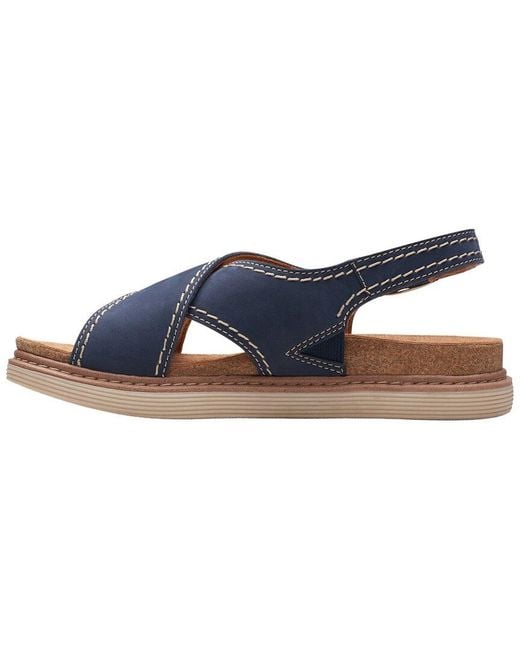 Clarks Blue Arwell Sling Nubuck Sandal