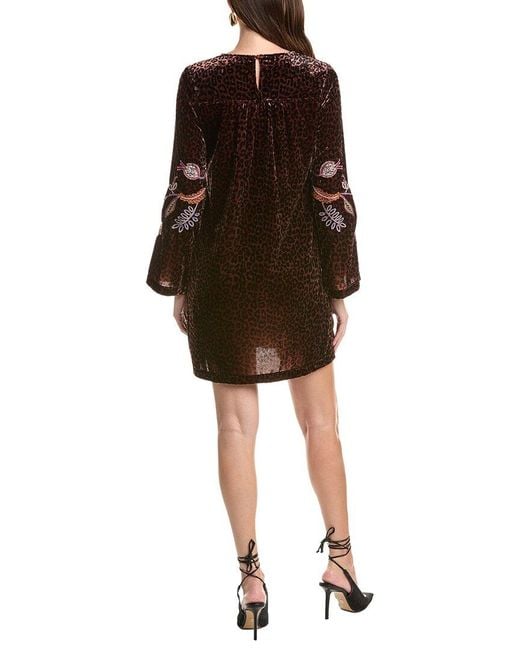 Johnny Was Black Kimono Sleeve Swing Dress