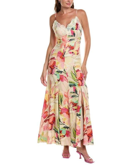 Hutch White Baldwin Linen-Blend Gown