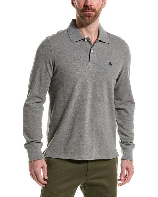 Brooks Brothers Gray Slim Fit Polo Shirt for men