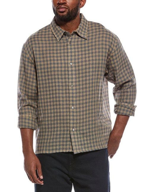 FRAME Gray Light Wool Shirt for men