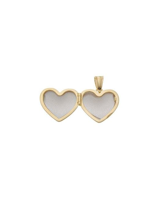 Italian Gold Metallic 14K 16Mm Puffed Heart Locket Pendant