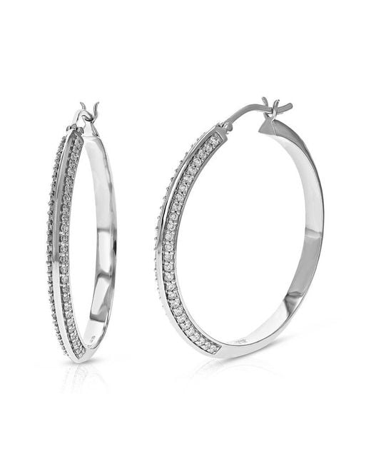 Amairah Metallic 14K 0.75 Ct. Tw. Lab-Grown Diamond Hoops