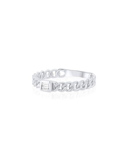 Diana M White 14K 0.05 Ct. Tw. Diamond Half-Eternity Ring