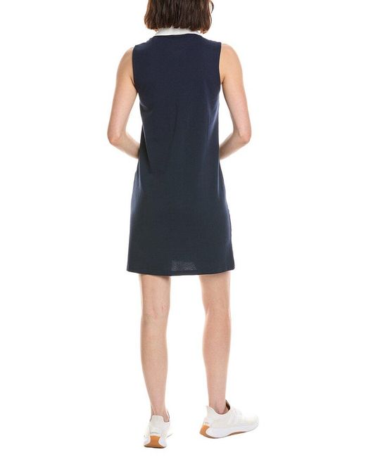 Stella Parker Blue Edie Contrast Collar Polo Shirtdress