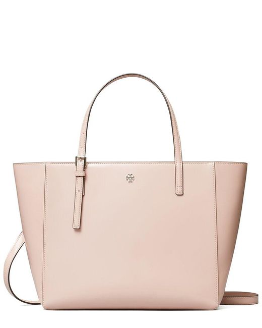 Tory Burch Pink Emerson Small Patent Tote