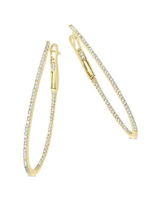 Sabrina Designs White 14K 0.40 Ct. Tw. Diamond Inside Out Hoops