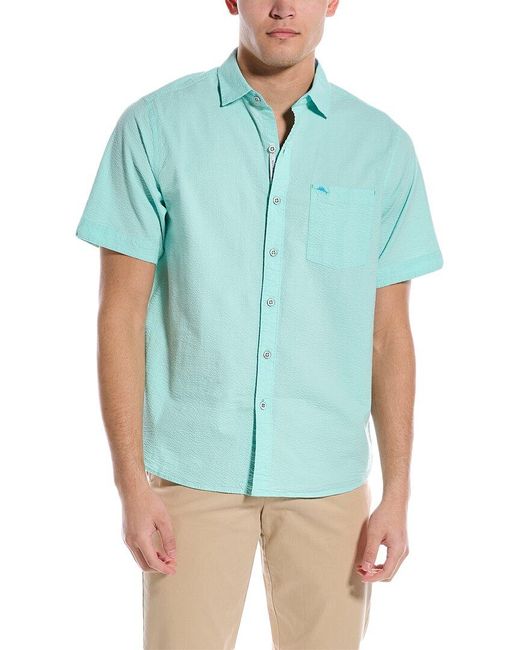 Tommy Bahama Blue Nova Wave Silk-blend Shirt for men