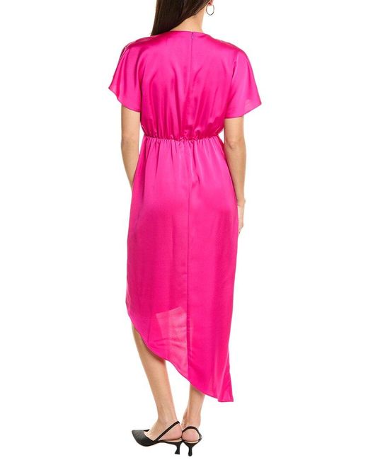 Joseph Ribkoff Pink Asymmetrical Midi Dress