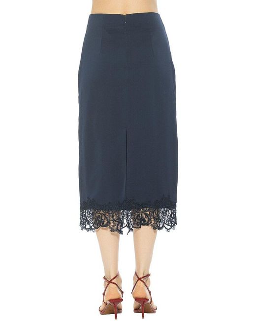 Alexia Admor Blue Ashen Pencil Skirt