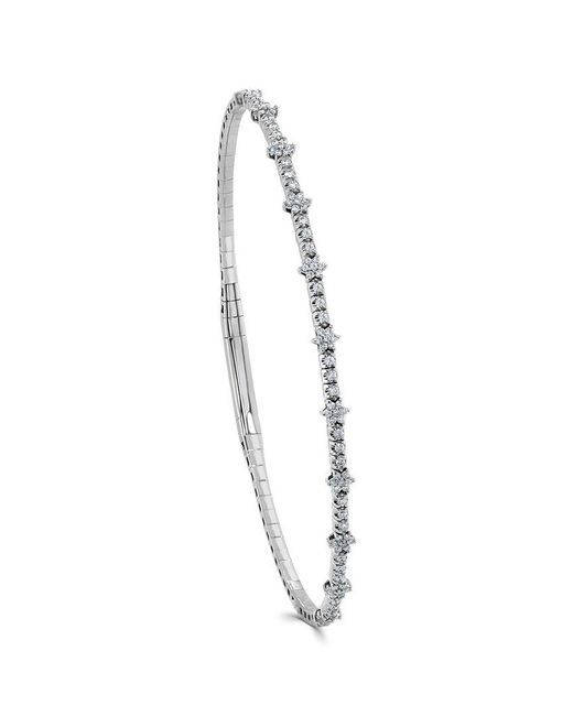 Sabrina Designs White 14k 0.37 Ct. Tw. Diamond Bangle Bracelet