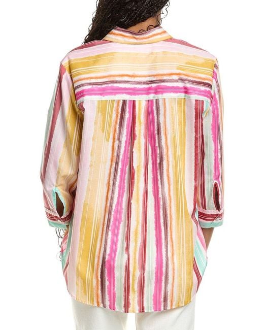 Foxcroft Red Boyfriend Shirt