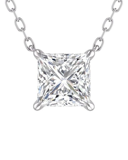 Lab Grown Diamonds White 14k 0.25 Ct. Tw. Lab Grown Diamond Necklace
