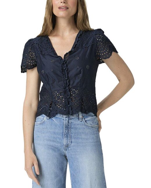 PAIGE Blue Quinta Top