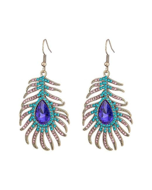 Eye Candy LA Blue New Peak Statement Earrings