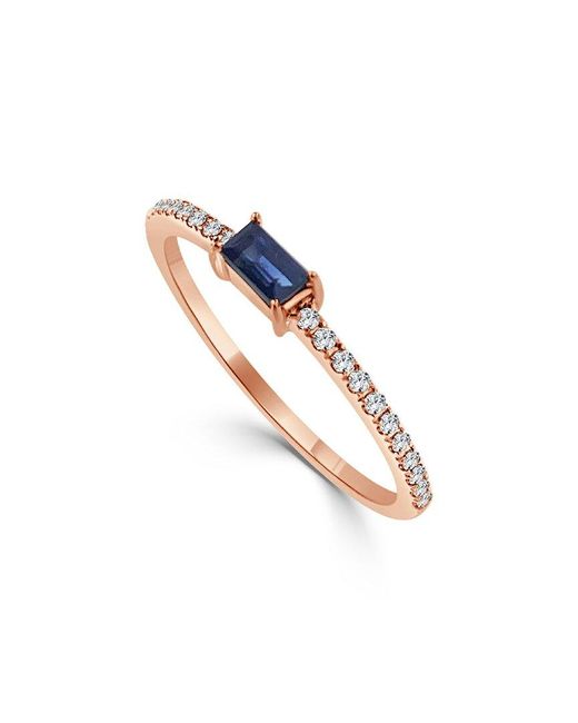 Sabrina Designs White 14k 0.23 Ct. Tw. Diamond & Sapphire Ring