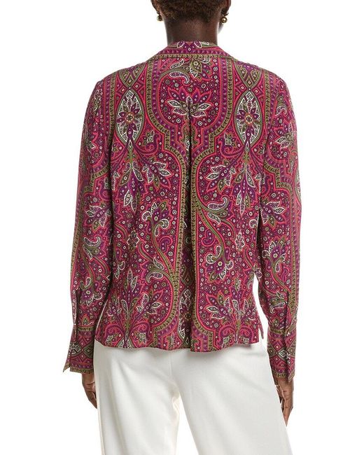 Kobi Halperin Red Sawyer Print Blouse