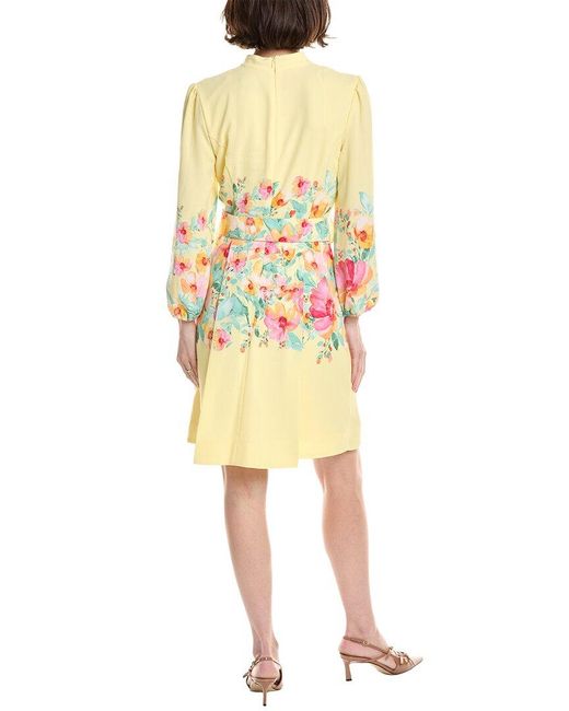 Tahari Yellow Mini Dress