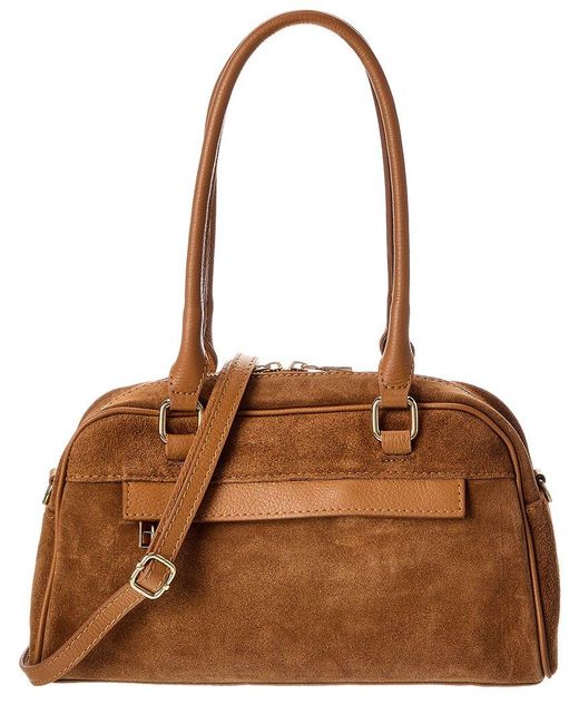 Isabella Rossetti Brown Kiki27 Suede Shoulder Bag