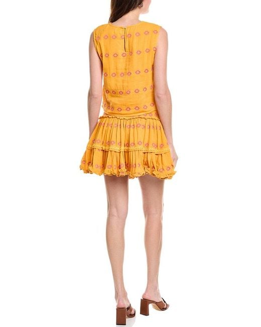 MER ST BARTH Tank & Mini Skirt Set in Yellow | Lyst