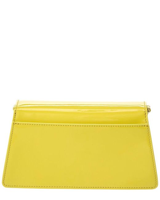 Furla Yellow Zoe Mini Leather Shoulder Bag