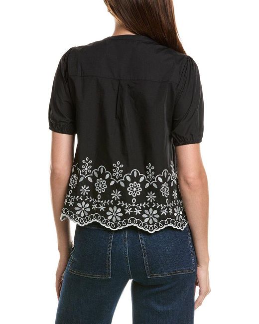 Nanette Lepore Black Short Sleeve Top