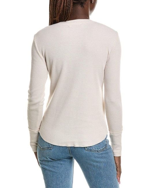 Michael Stars White Regan Henley T-Shirt