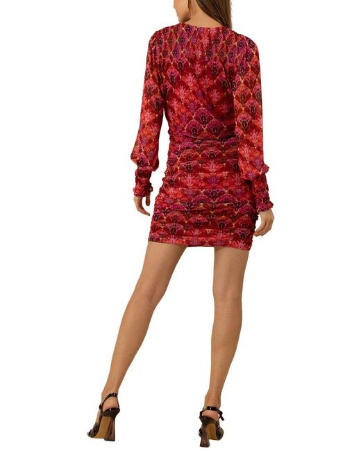 Hale Bob Red Mae Mini Dress