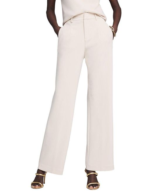 NIC+ZOE White Knit Scuba Wide Leg Trouser