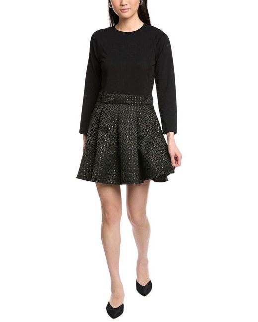 Sail To Sable Black Pleated Mini Dress