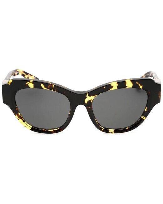 Burberry Black Cat Eye Plastic Arm Logo Sunglasses