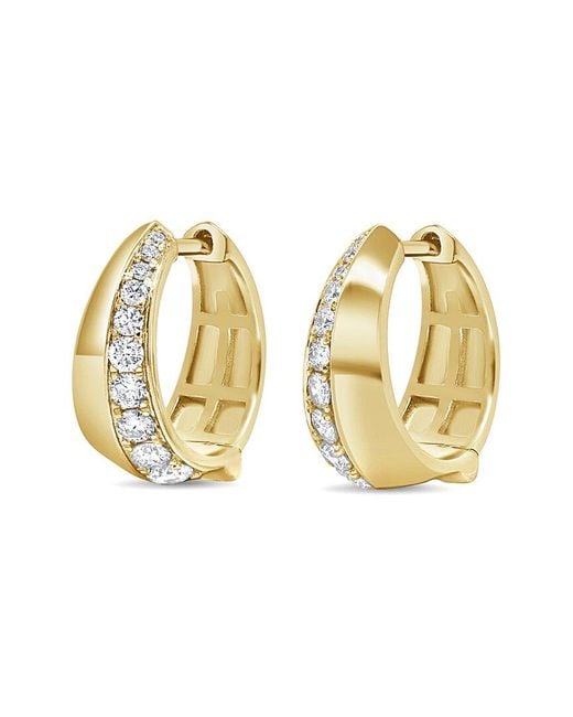 Sabrina Designs Metallic 14K 0.55 Ct. Tw. Diamond Huggie Earrings