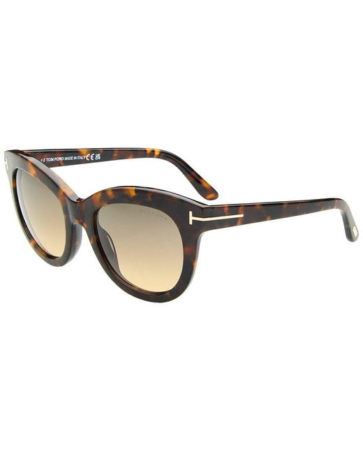 Tom Ford Brown Mert 53Mm Sunglasses