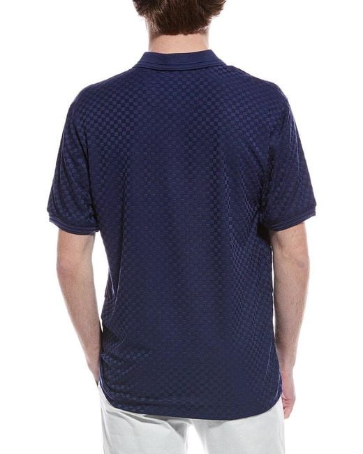 Robert Graham Blue Aaron Classic Fit Polo for men