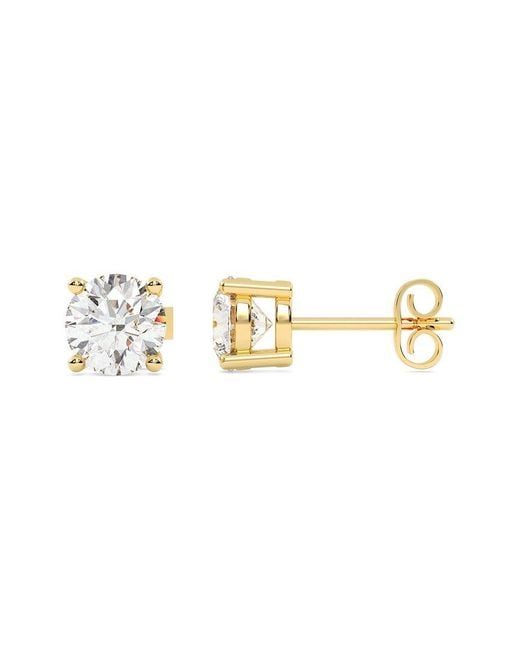 Lab Grown Diamonds Metallic 14K 3.00 Ct. Tw. Lab-Grown Diamond Earrings