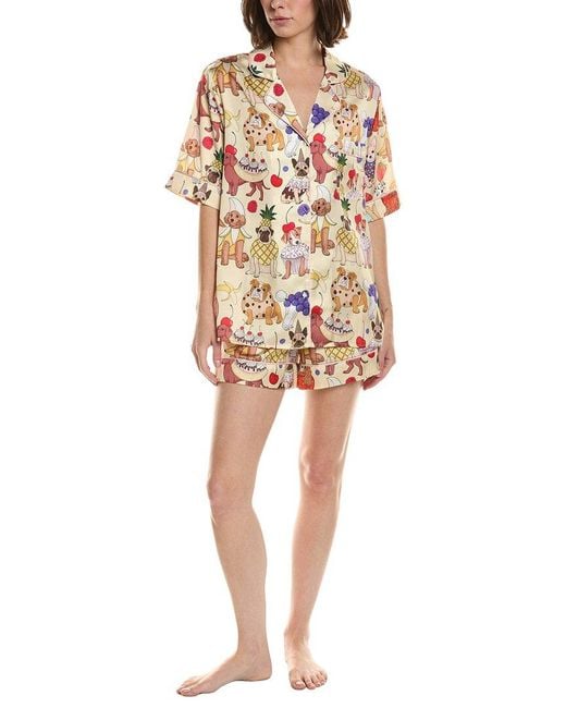 Karen Mabon Natural 2Pc Print Pajama Set