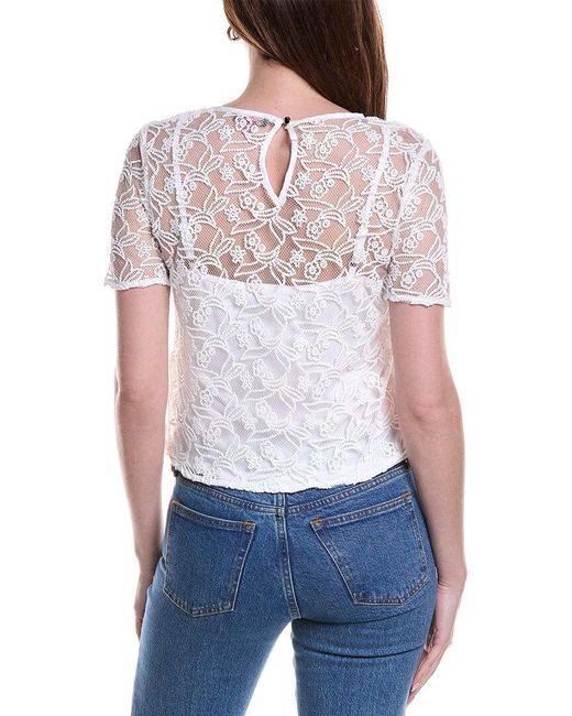 Vince Camuto Blue Crewneck Blouse