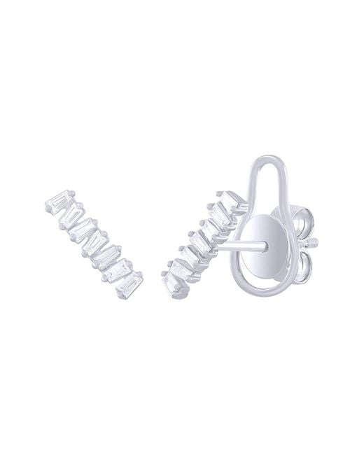 Sabrina Designs White 14K 0.16 Ct. Tw. Diamond Bar Studs