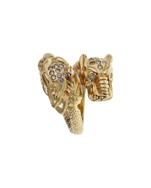 Gucci Metallic 18K 0.40 Ct. Tw. Diamond Tiger Ring (Authentic Pre-Owned)