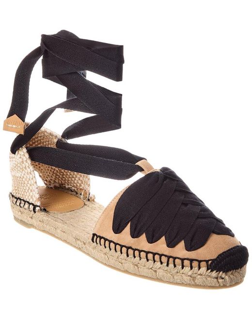 Castaner Black Kiva Suede Sandal