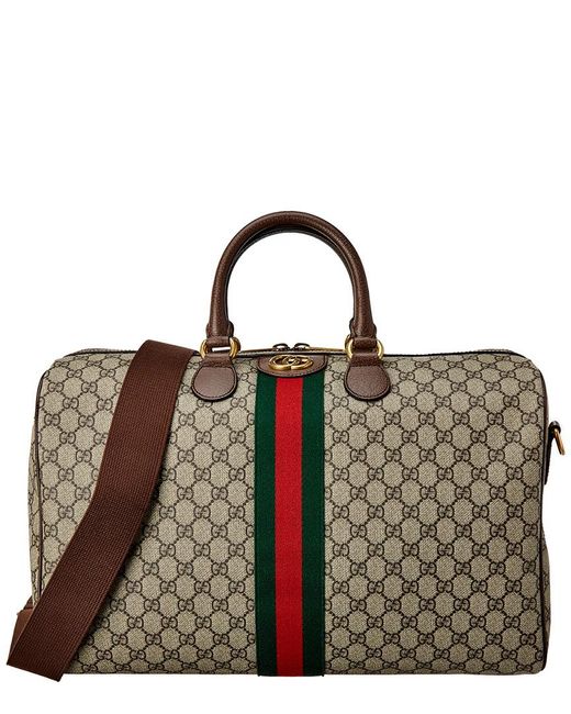 Gucci Brown Ophidia GG Medium Carry-on Duffle Bag for men