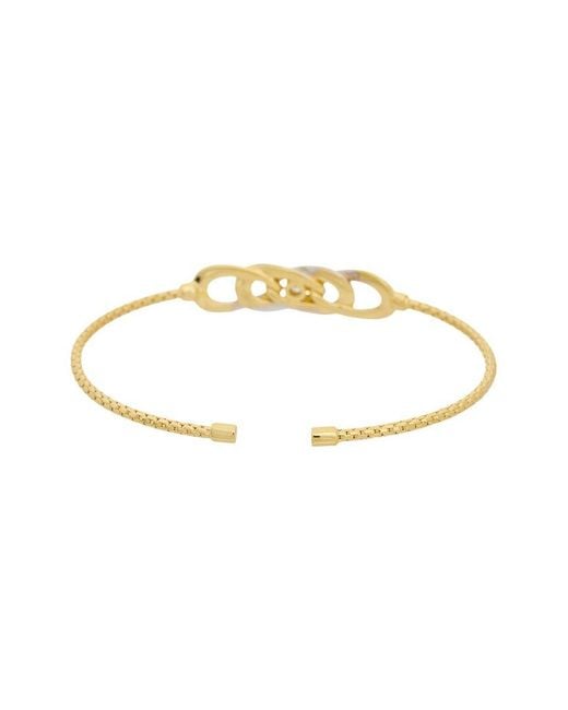 Meshmerise White 18K Plated 0.03 Ct. Tw. Diamond Bangle Bracelet