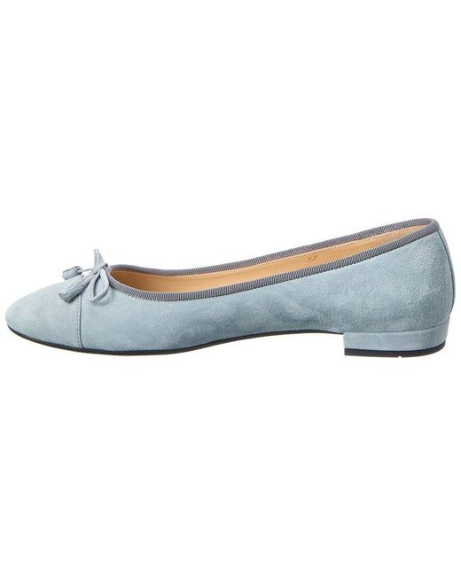 Prada Blue Suede Flat