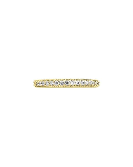Sterling Forever Metallic 14k Over Silver Cz Eternity Rings
