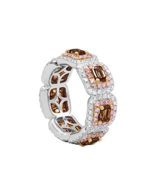 Diana M Multicolor Fine Jewelry 18k 4.39 Ct. Tw. Diamond Eternity Ring