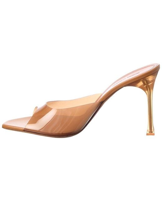 AMINA MUADDI Pink Alexa Vinyl & Leather Sandal